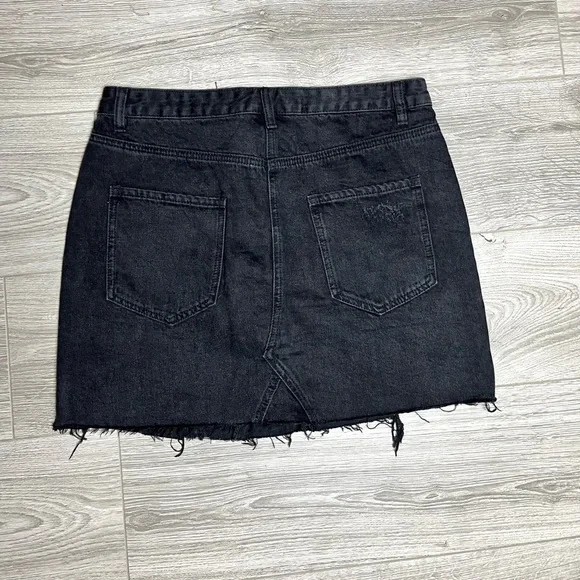 GLASSONS Denim Black Mini Skirt - Picture 3 of 5